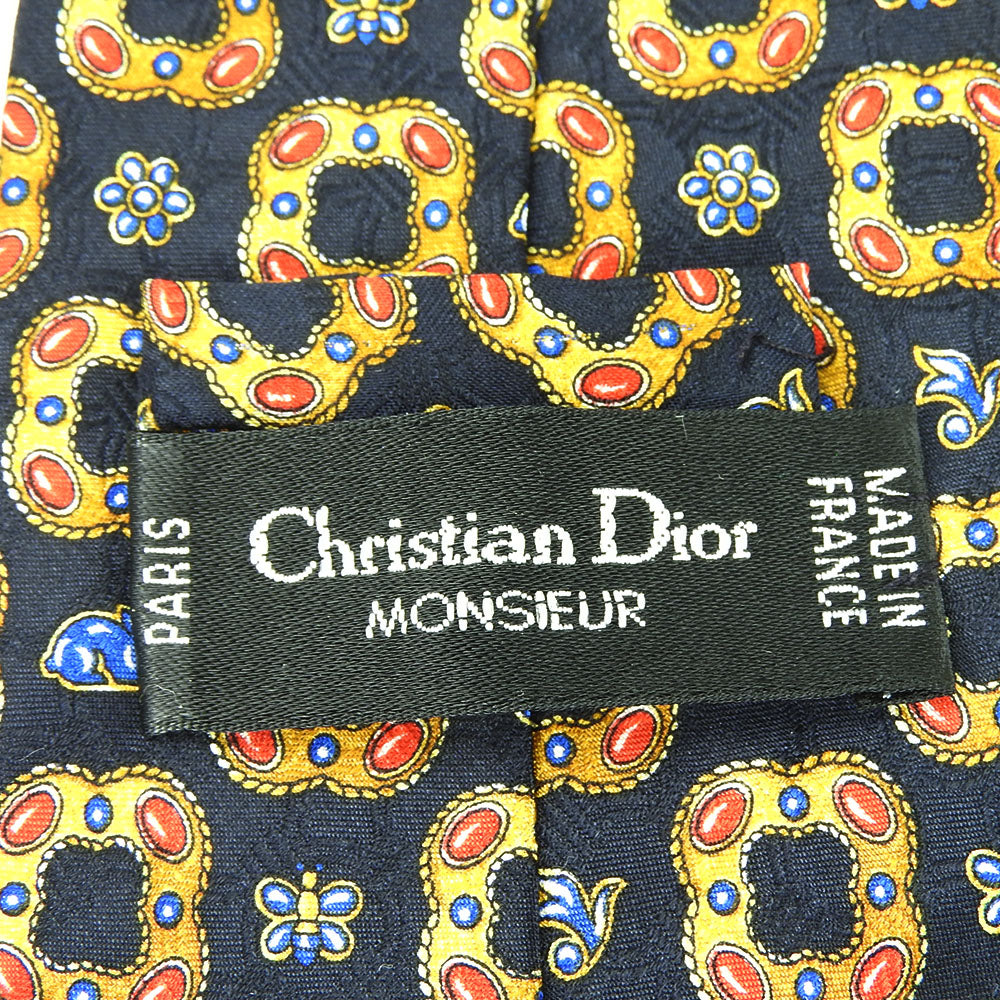 Christian Dior Silk Tie Navy