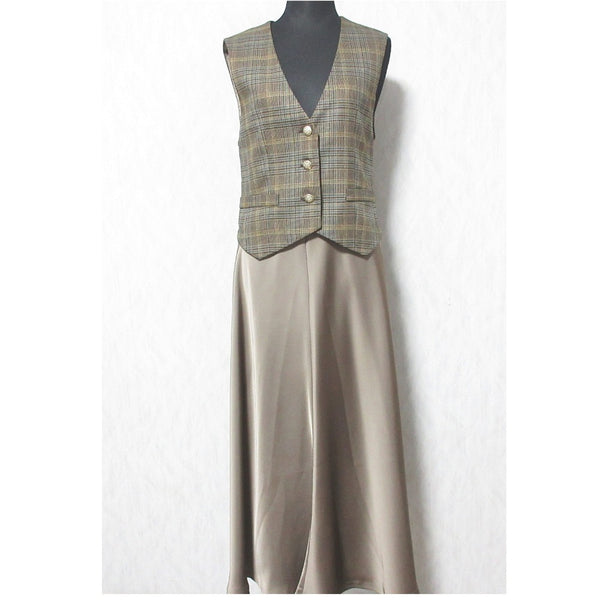 Diagram Satin Combo 2way Dress
