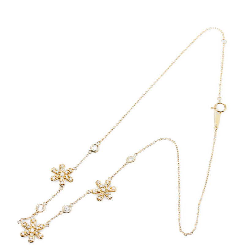 18K Diamond Flower Necklace