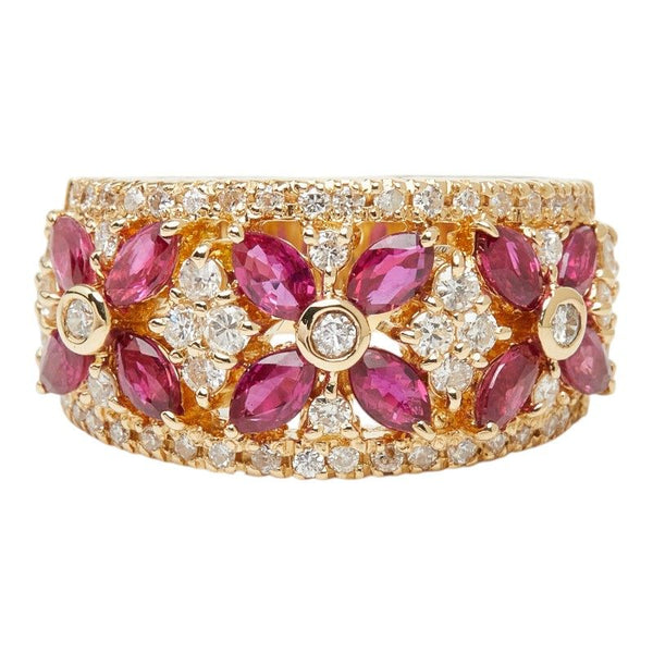 Au750 Ruby 1.40ct Diamond 0.58ct Ring