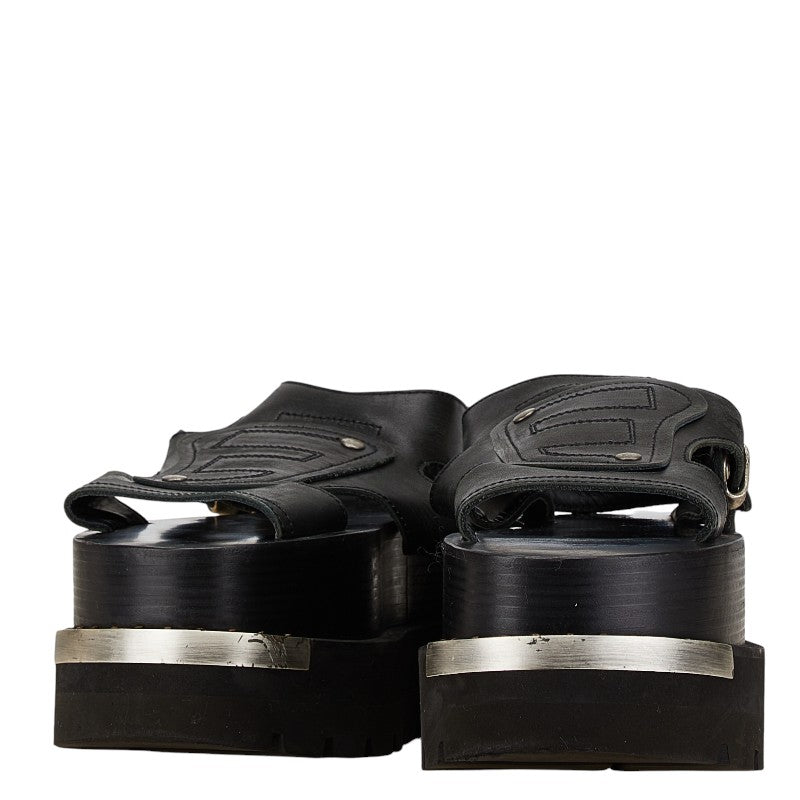 Maison Margiela Leather Platform Sandals Black