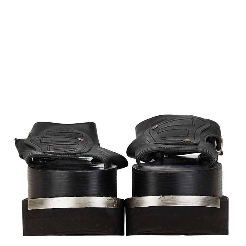 Maison Margiela Leather Platform Sandals Black