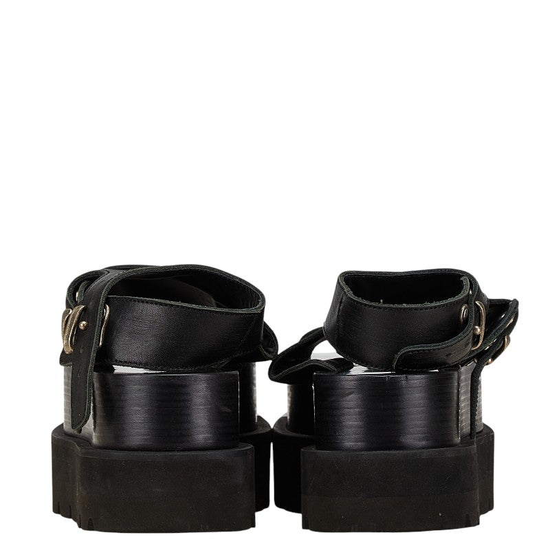 Maison Margiela Leather Platform Sandals Black