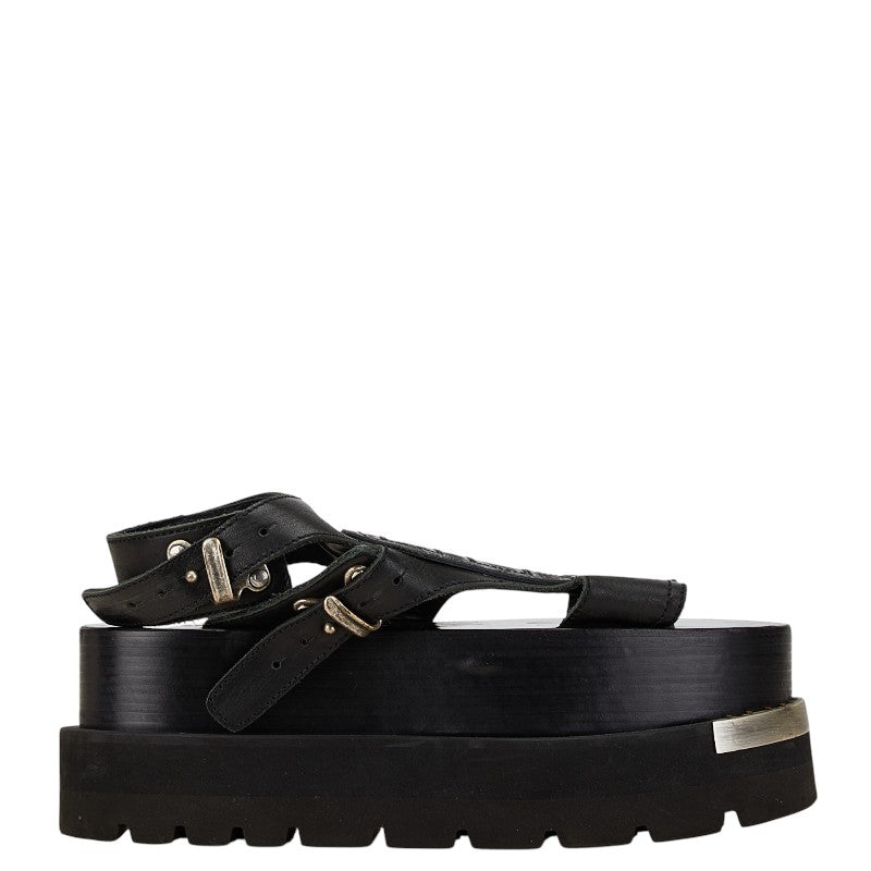 Maison Margiela Leather Platform Sandals Black