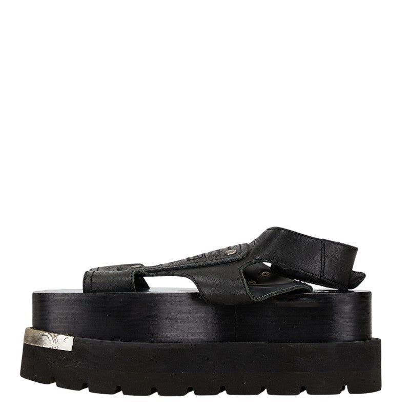 Maison Margiela Leather Platform Sandals Black