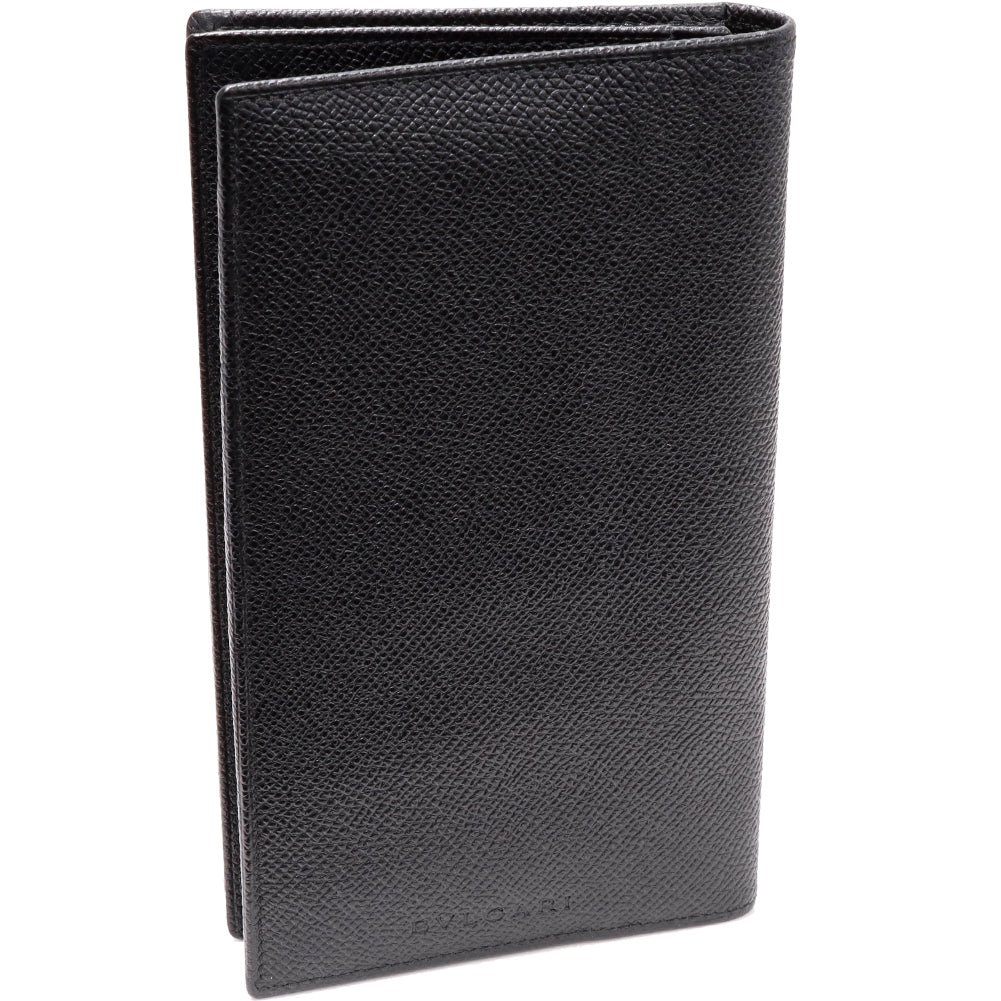 Bvlgari Black Leather Zip Wallet 25752