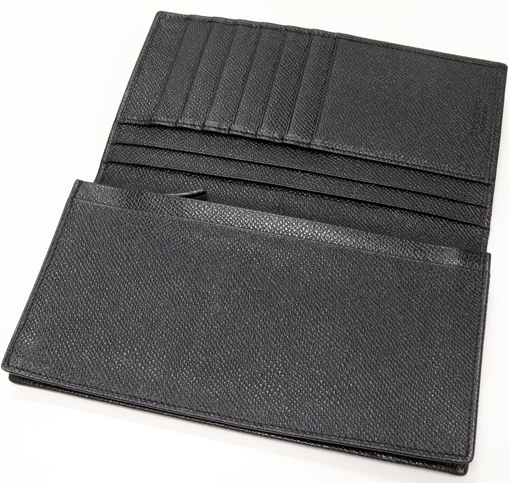 Bvlgari Black Leather Zip Wallet 25752