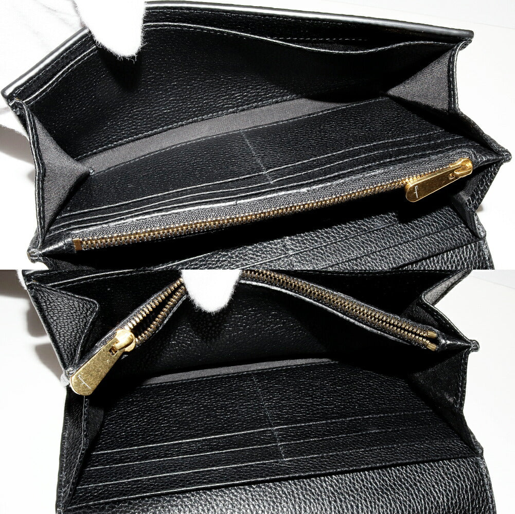 Salvatore Ferragamo Gancini Zip Wallet Black