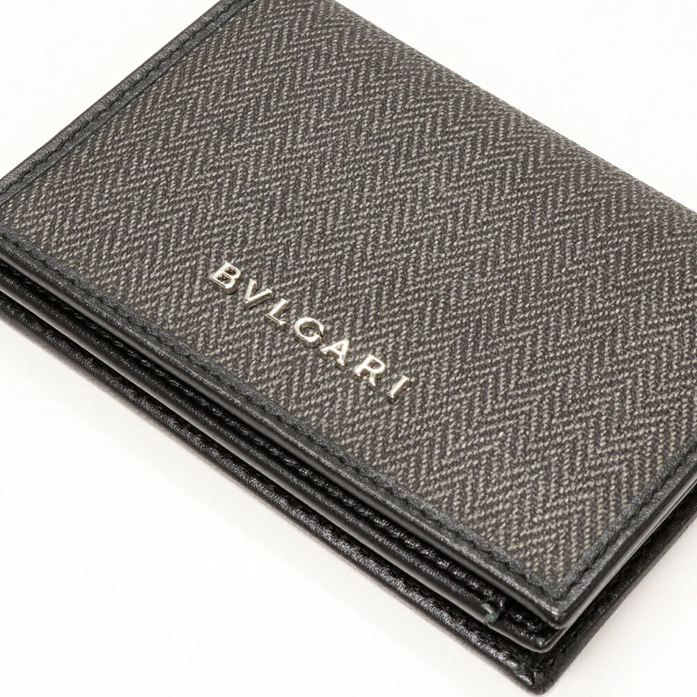 Bvlgari Card Case PVC Canvas Calf 32588