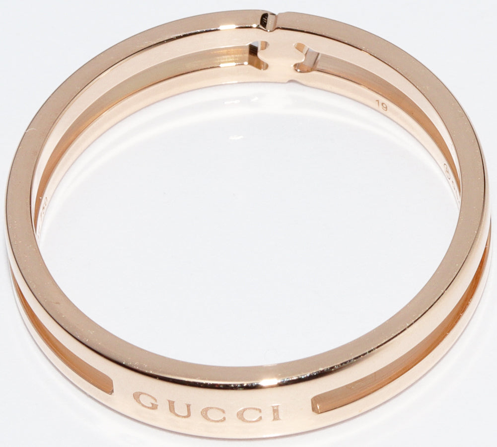 Gucci K18PG Infinity Ring in Great Condition