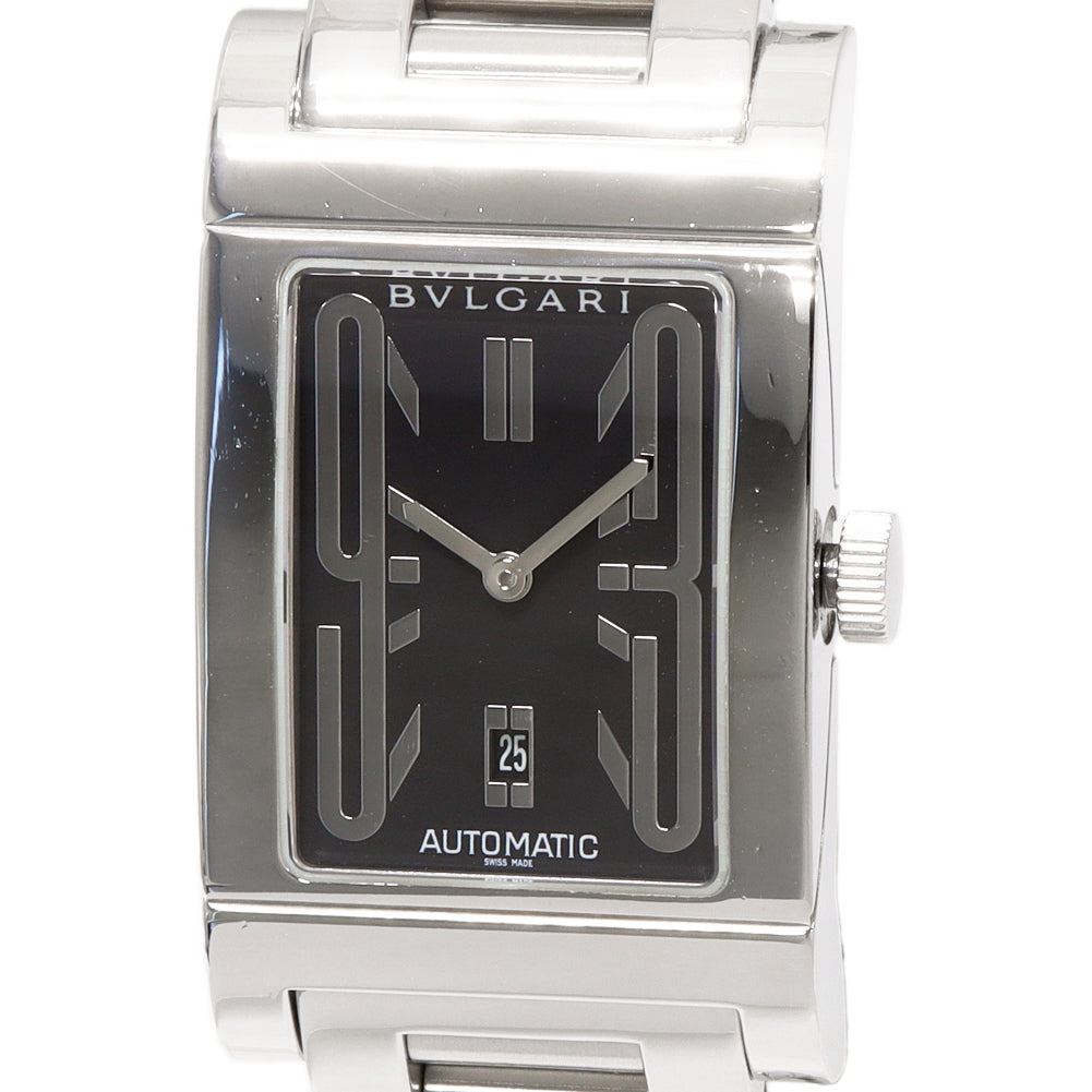 Bvlgari Rectangular Automatic Watch RT45S Stainless Steel in Great Condition