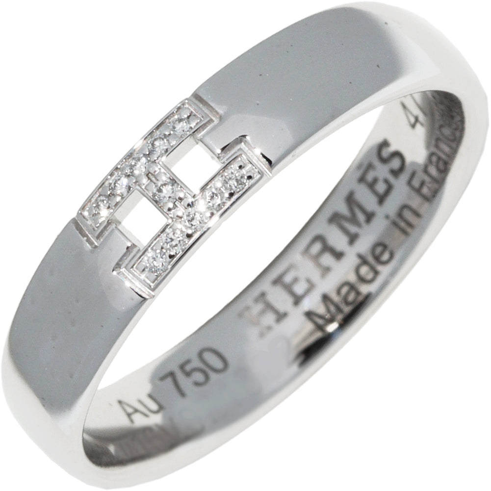 Hermes K18WG Diamond Ever Hercules Ring H119853B in Great Condition