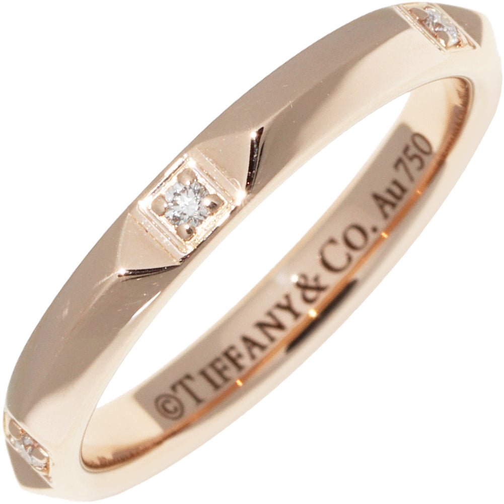 Tiffany & Co K18PG Diamond True Band Ring