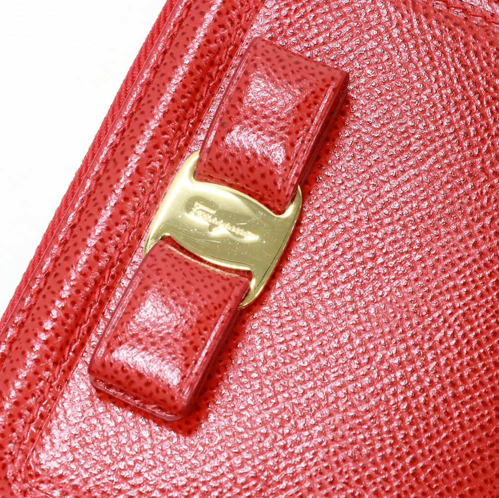 Salvatore Ferragamo Coin Case Vara Red