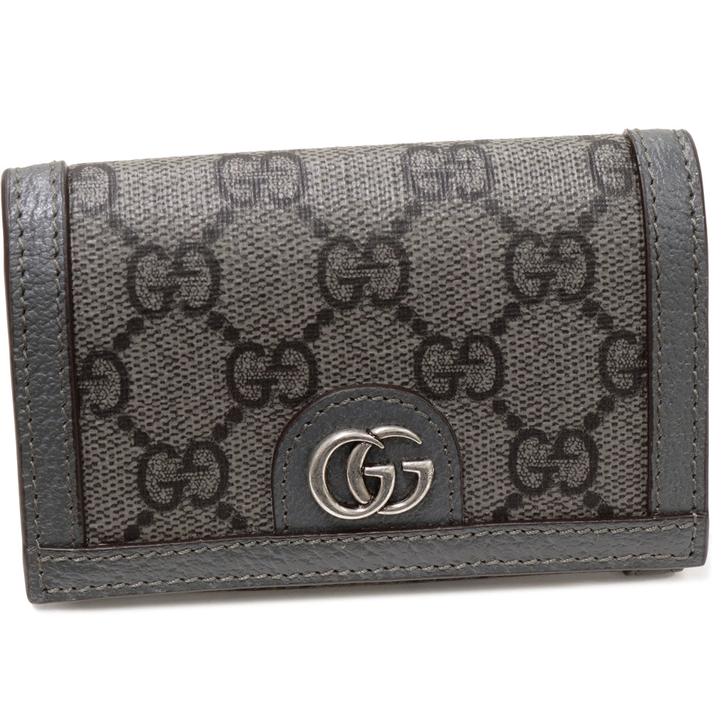 Gucci Bifold Card Case GG Supreme PVC Canvas 732025 in Pristine Condition