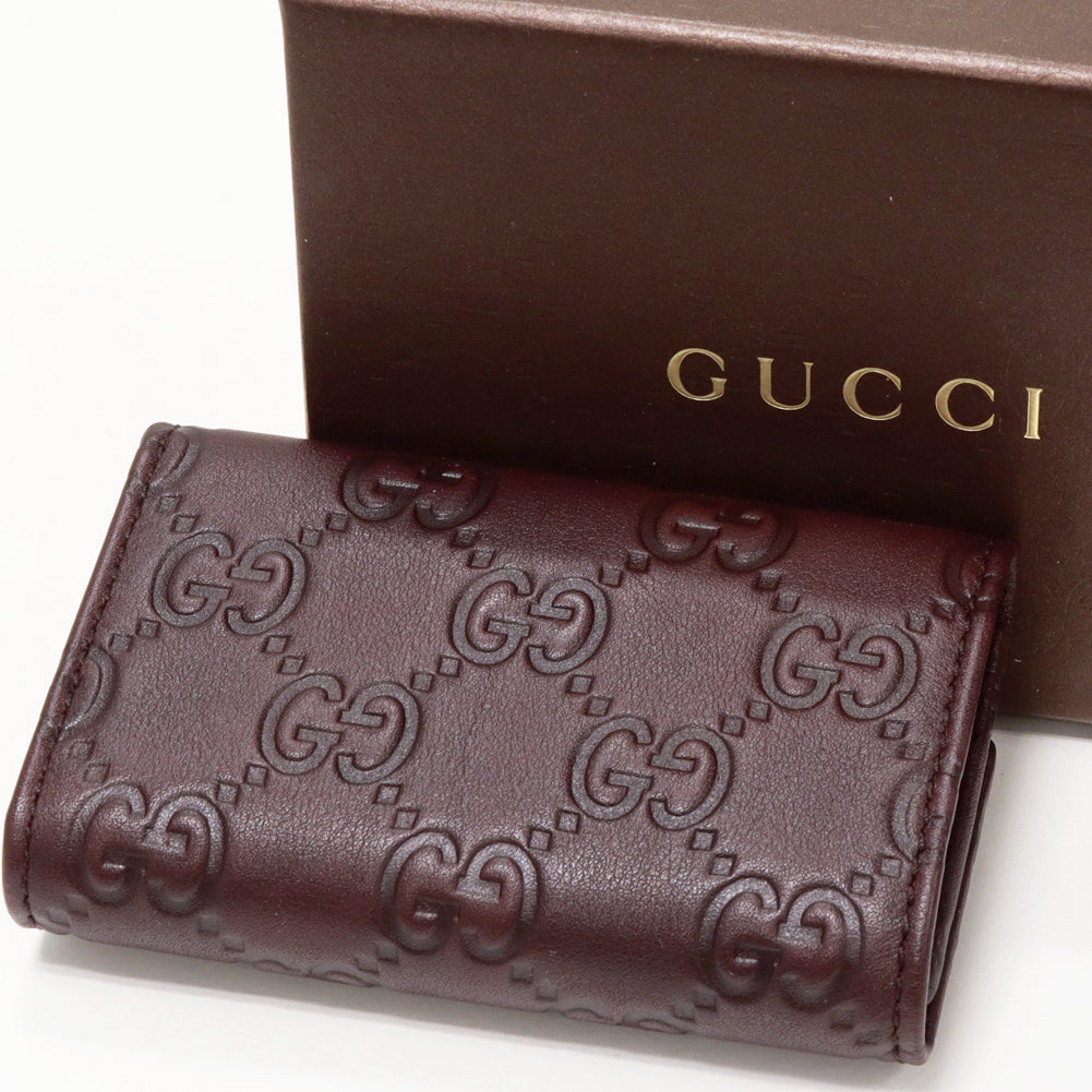 Gucci 6 Key Case Dark Brown Calf Leather 237509 in Pristine Condition