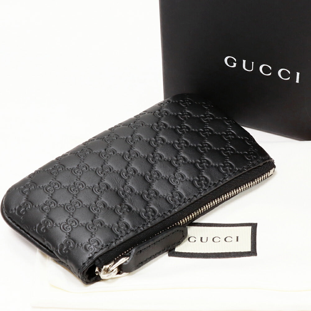 Gucci Coin & Key Case Microguccissima Black