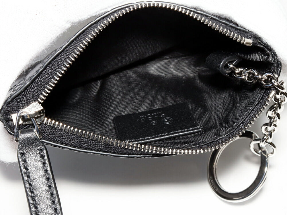 Gucci Coin & Key Case Microguccissima Black