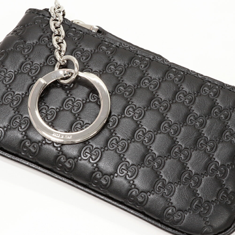 Gucci Coin & Key Case Microguccissima Black