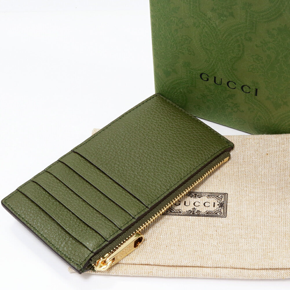 Gucci Fragment Case Card Holder Olive Green