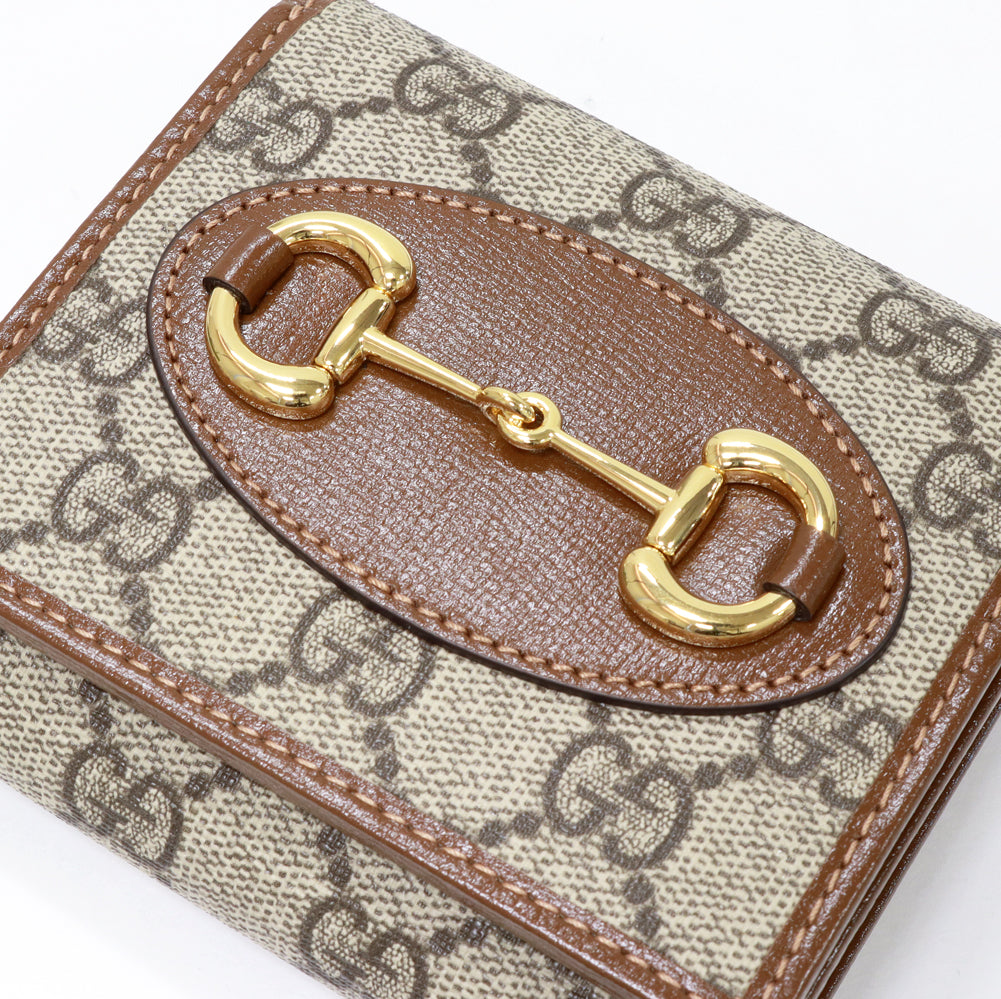 Gucci GG Supreme Horsebit 1955 Wallet Brown