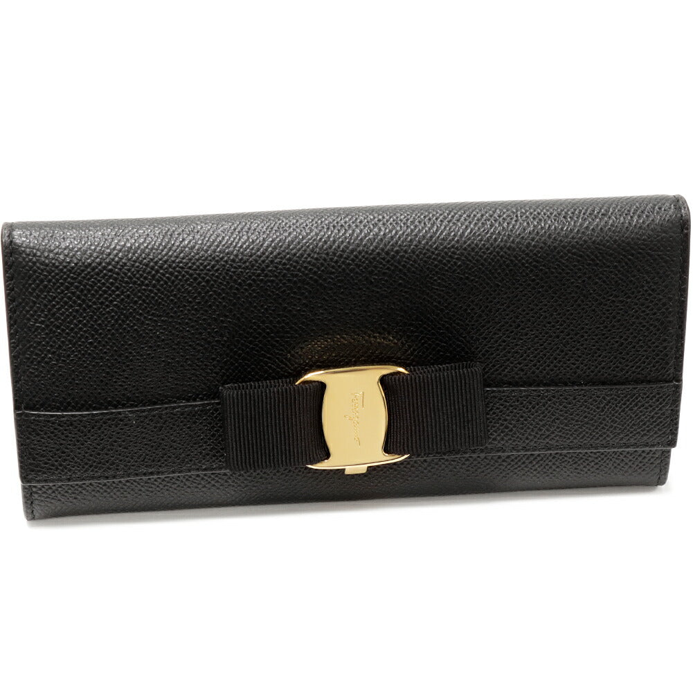 Salvatore Ferragamo Vara Zip Wallet Black