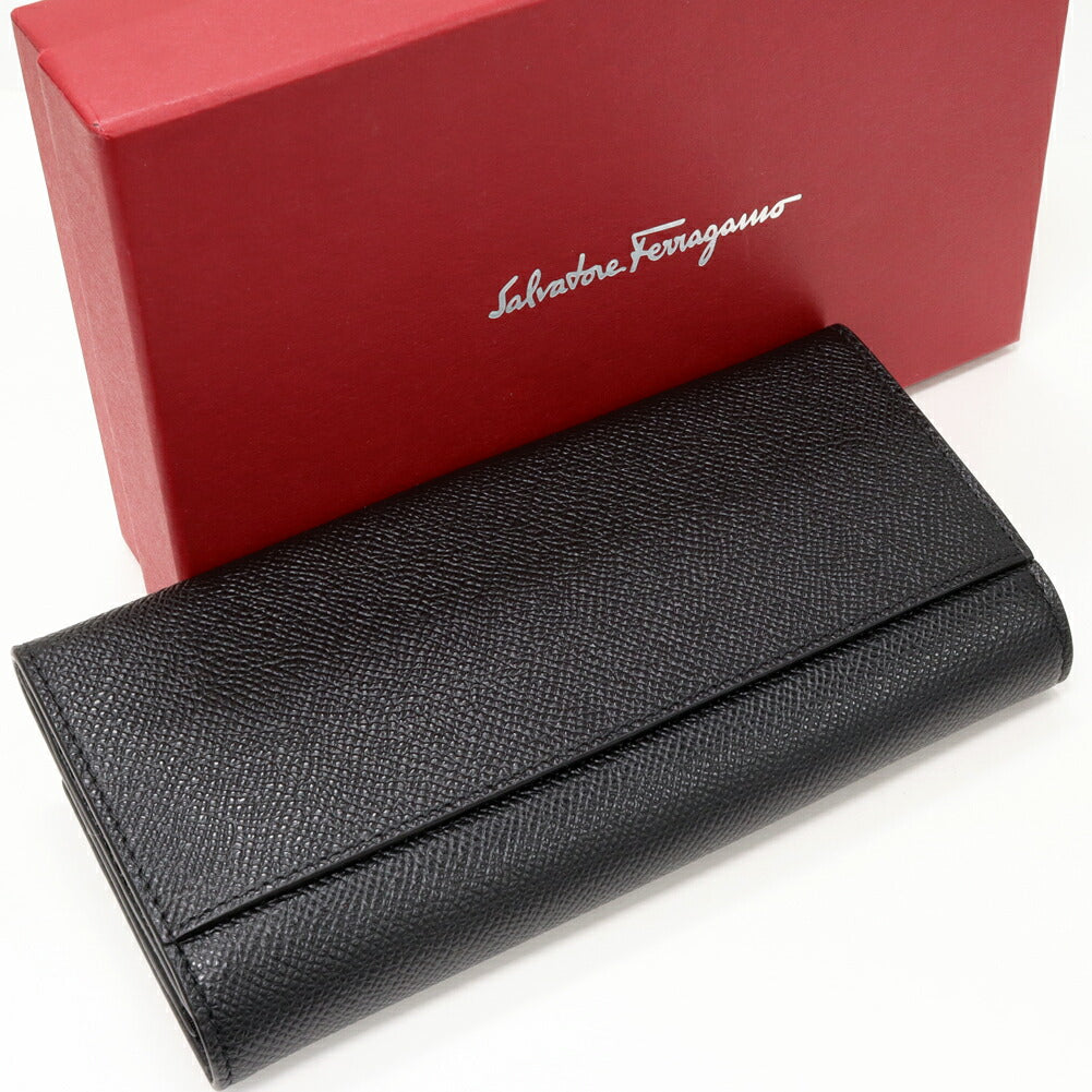 Salvatore Ferragamo Vara Zip Wallet Black