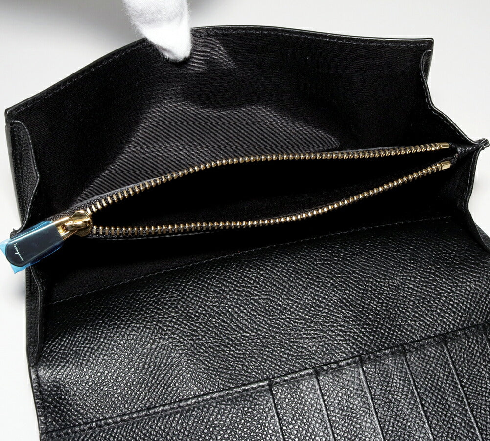 Salvatore Ferragamo Vara Zip Wallet Black