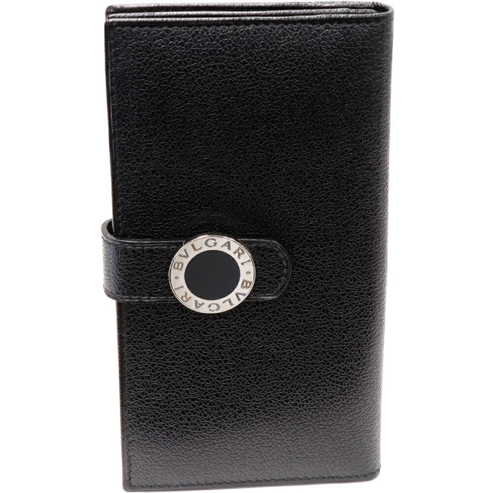 Bvlgari Black Leather Long Wallet 22161