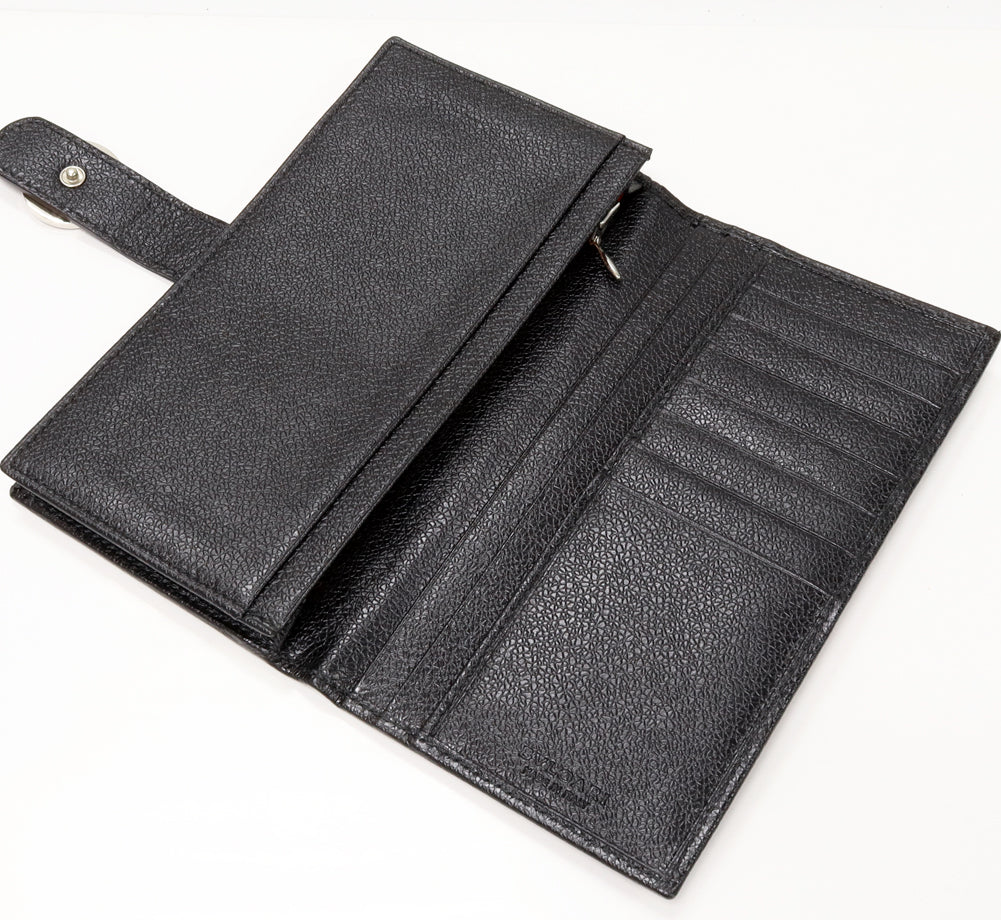 Bvlgari Calf Leather Long Wallet with Coin Pocket 22161 in Great Condition