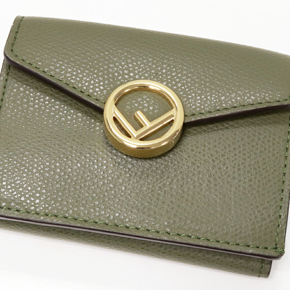 Fendi Calfskin Trifold Wallet with Coin Pocket 8M0395 A18B F14QC in Pristine Condition