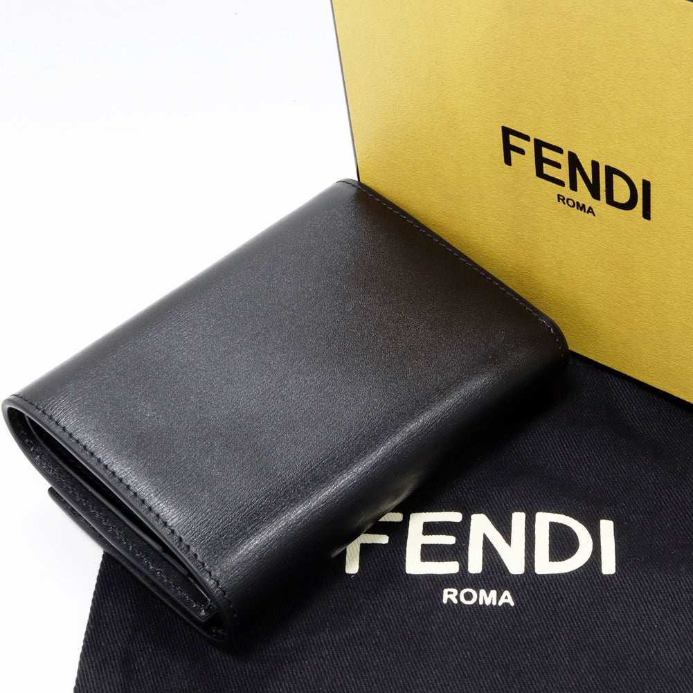 Fendi Calfskin Trifold Wallet with Coin Pocket in Pristine Condition