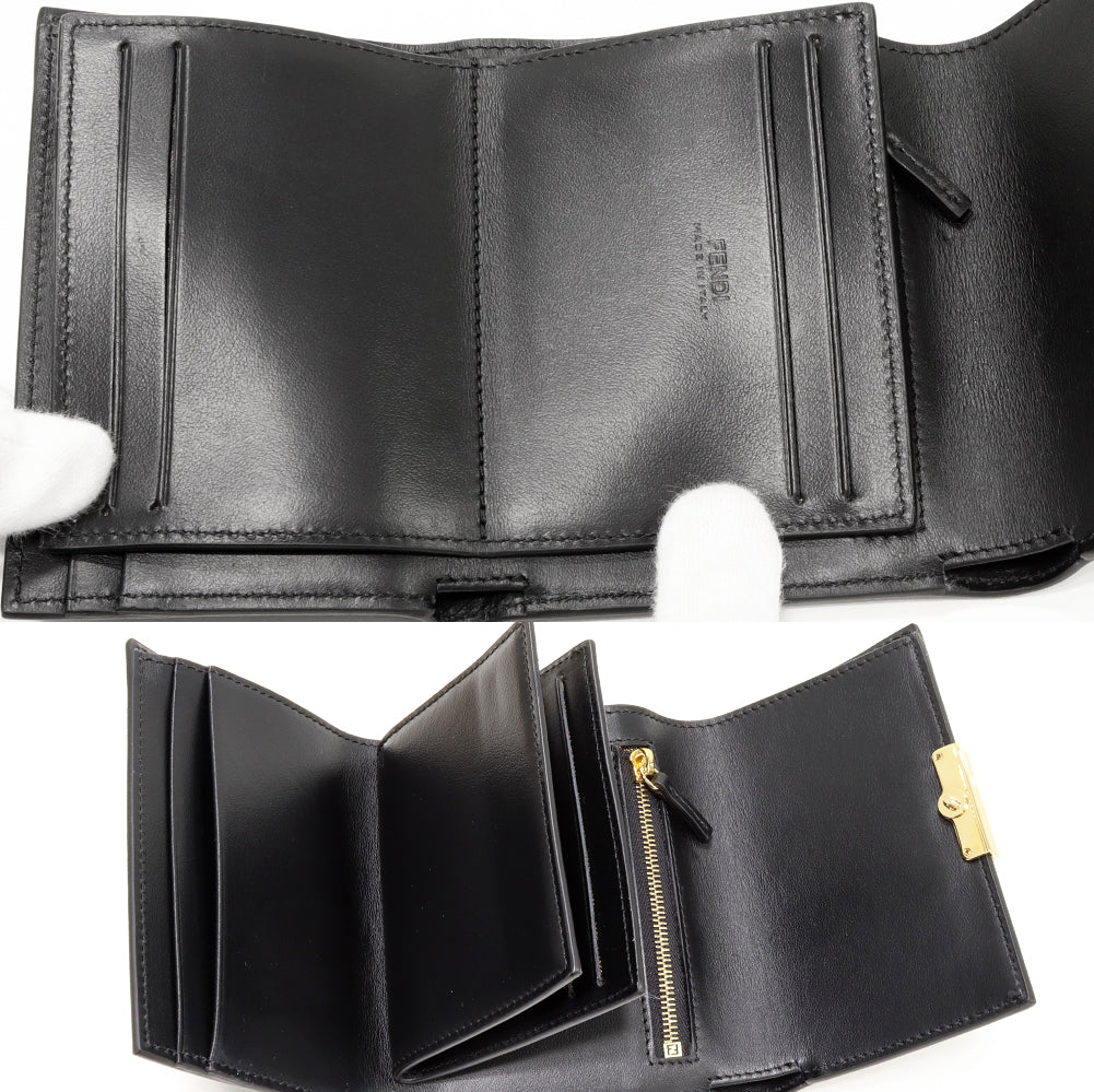 Fendi Calfskin Trifold Wallet with Coin Pocket in Pristine Condition