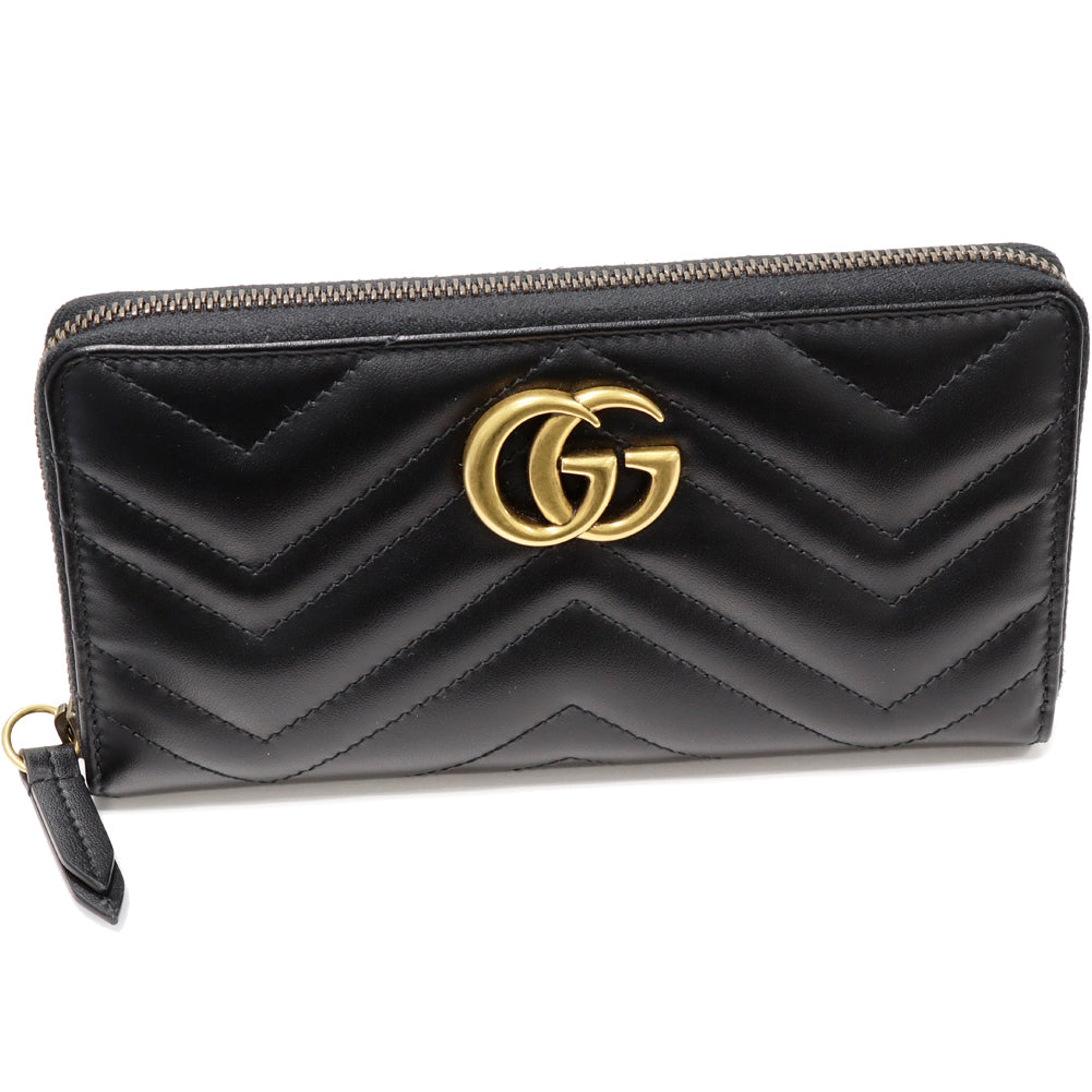 Gucci Quilted Leather Zip-Around Long Wallet 443123 in Pristine Condition