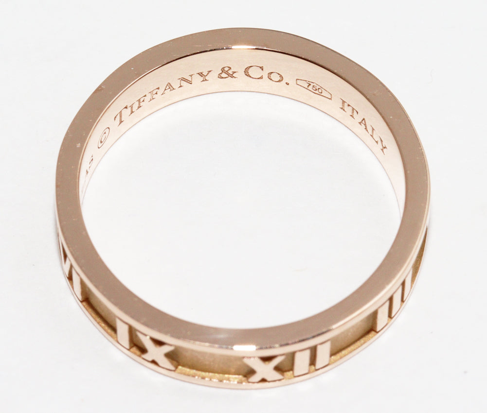 Tiffany & Co Atlas Narrow Ring K18PG