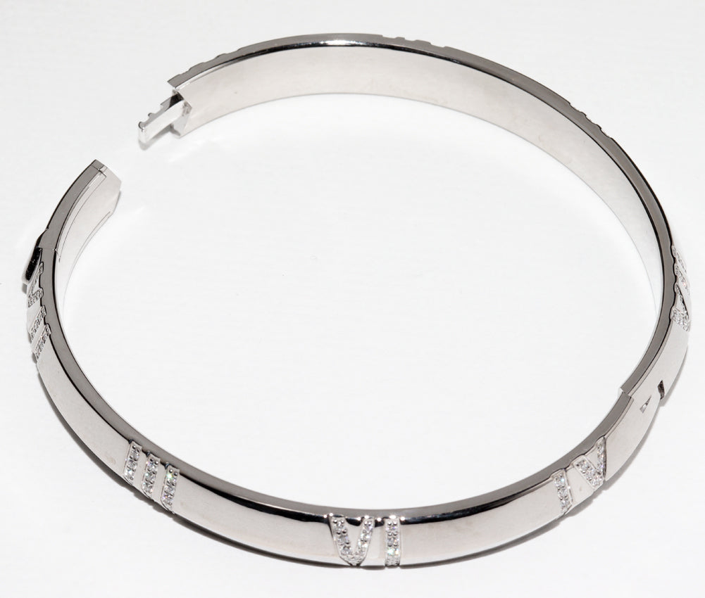 Tiffany & Co Diamond K18WG Bangle Bracelet