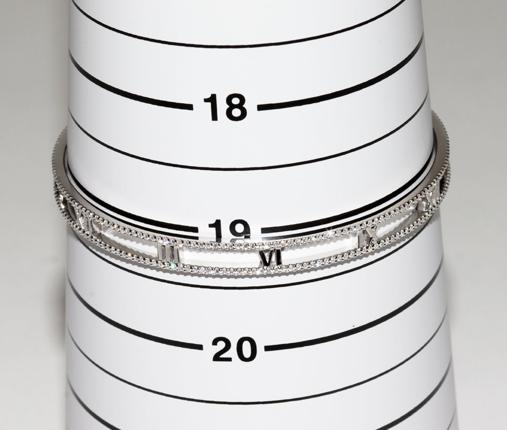 Tiffany K18WG Diamond Open Atlas Bracelet