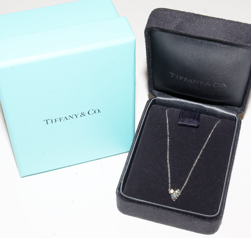 Tiffany & Co Pt950 Platinum Diamond Aria Pendant Necklace in Great Condition