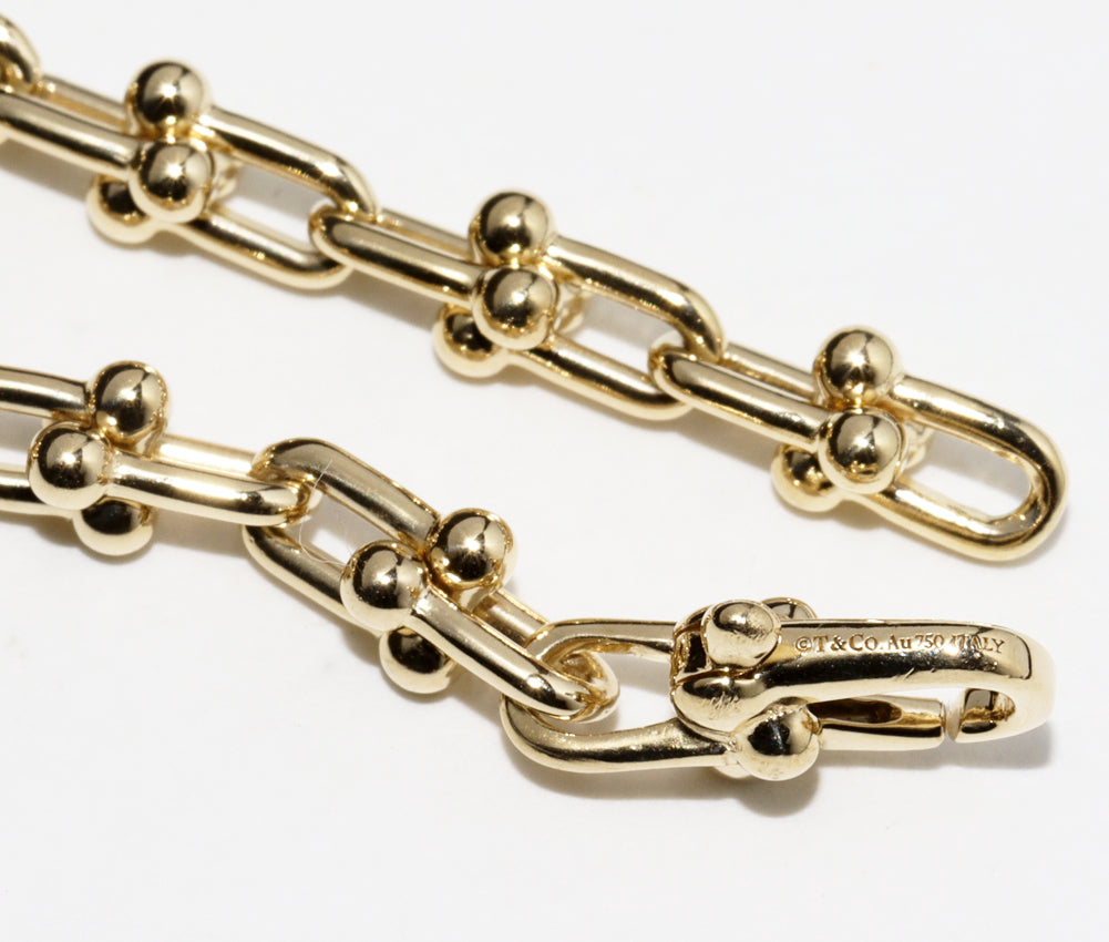 Tiffany & Co K18YG Hardware Micro Link Bracelet in Great Condition