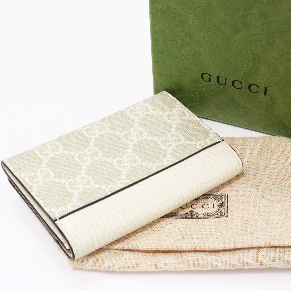 Gucci Bifold Card Case Calf Leather 474748 1AALQ 9148 in Pristine Condition