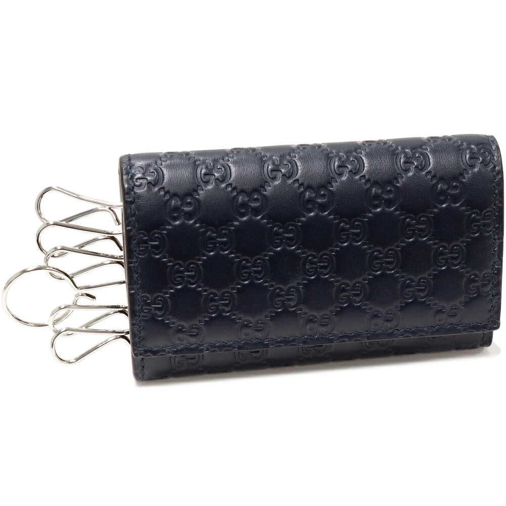 Gucci Key Case Microguccissima Navy