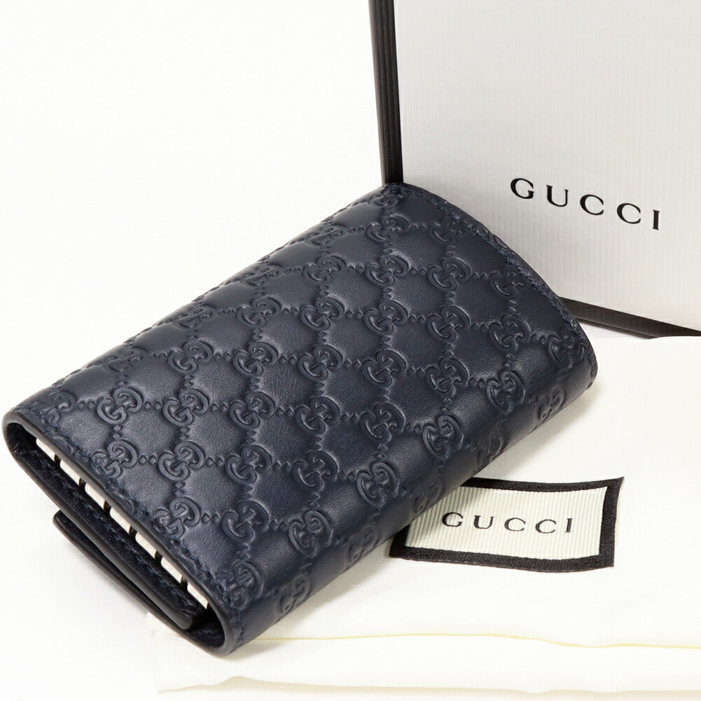 Gucci Key Case Microguccissima Navy