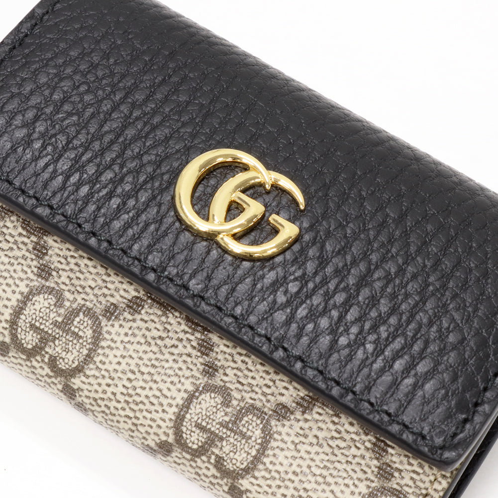 Gucci GG Marmont x GG Supreme 6 Key Case Black in Pristine Condition