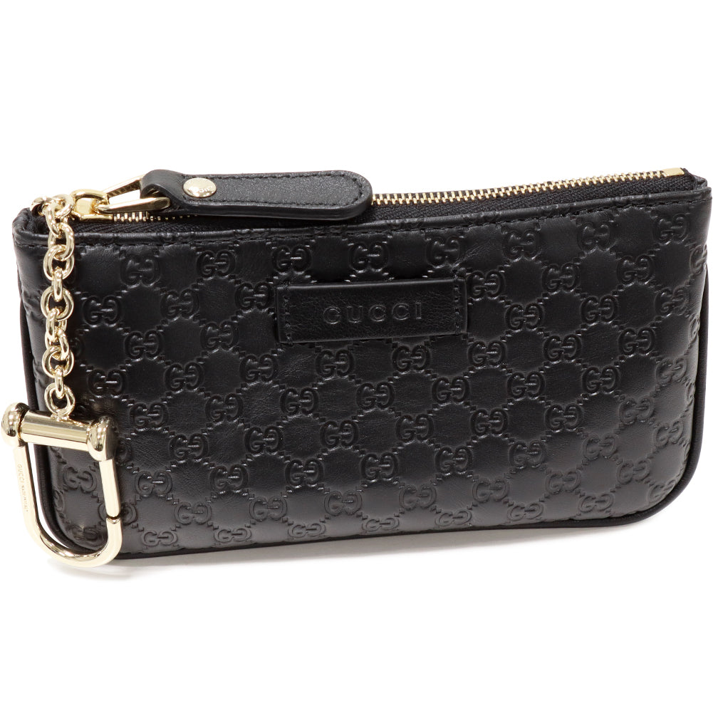 Gucci Microguccissima Coin and Key Case Black Calf