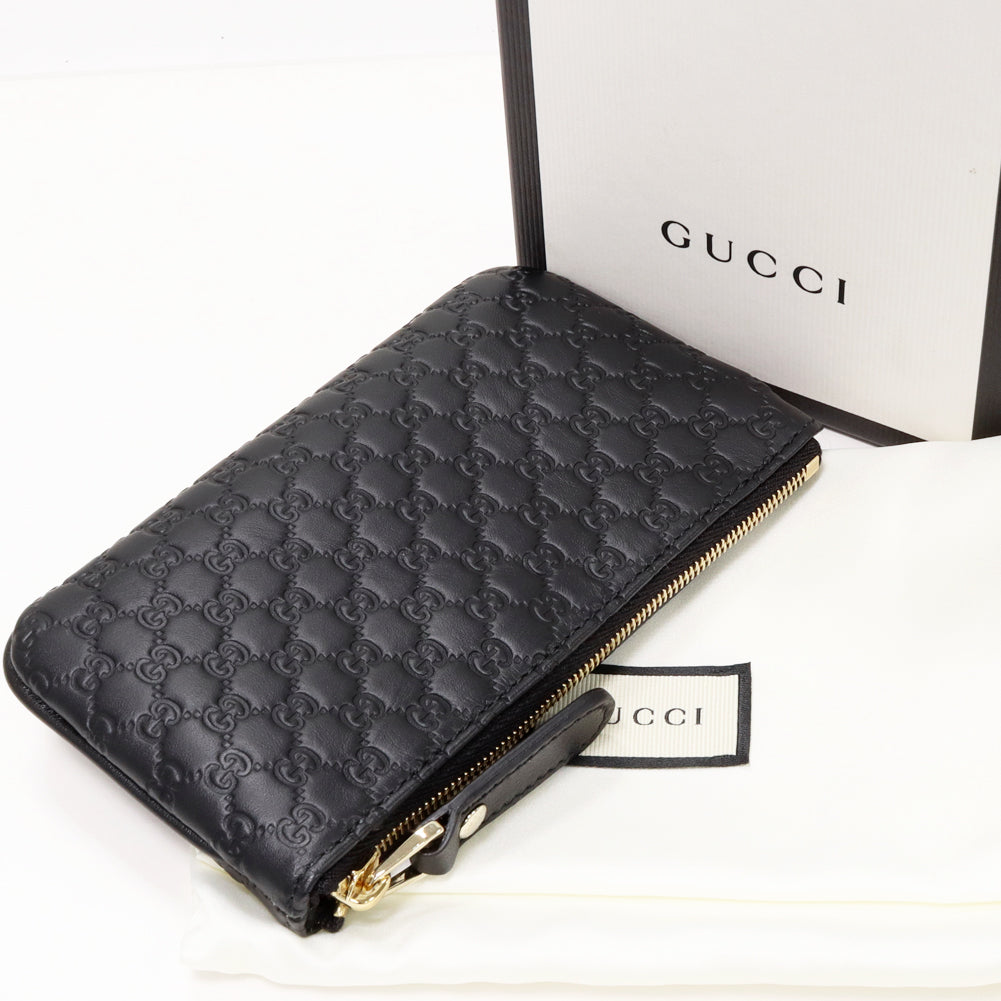 Gucci Microguccissima Coin and Key Case Black Calf