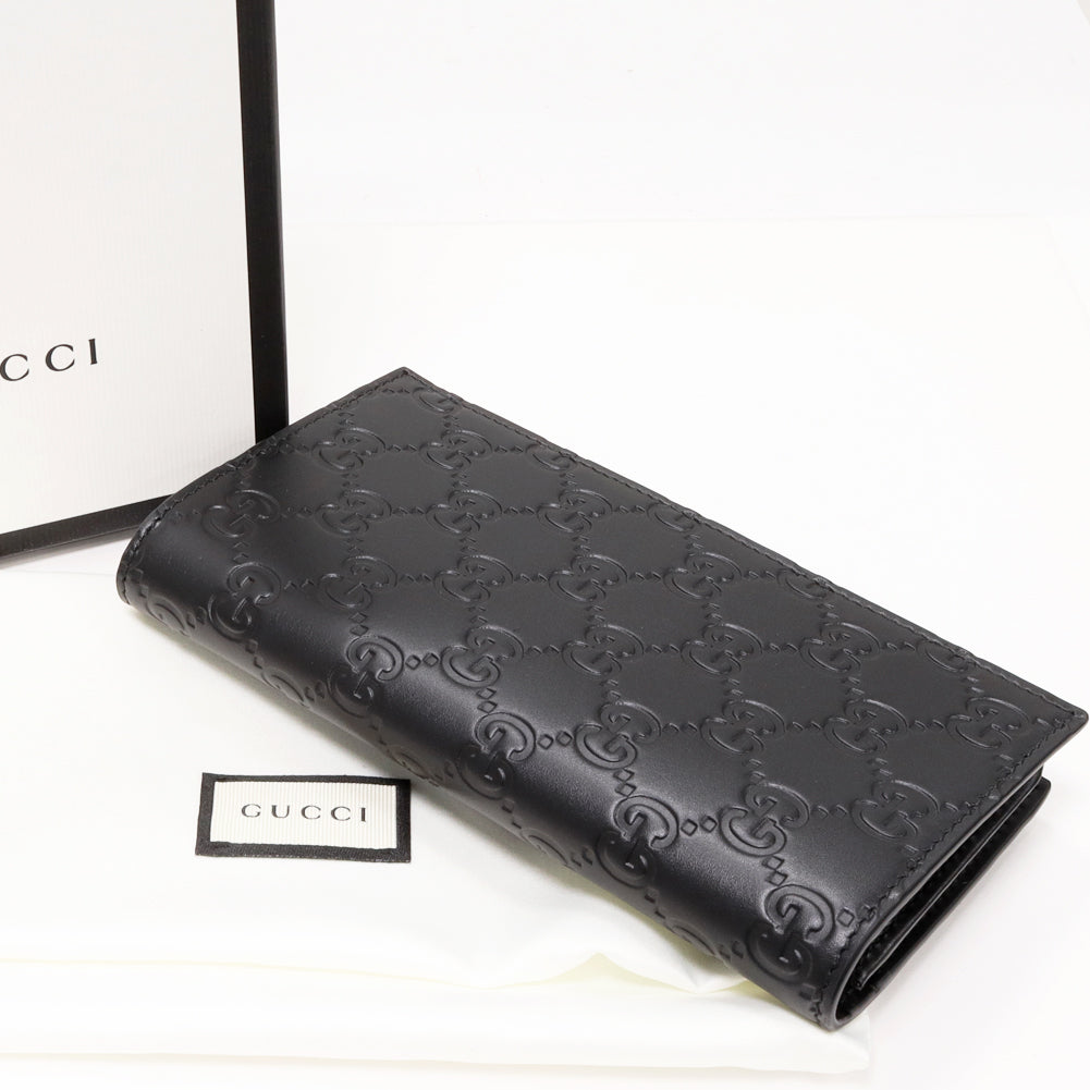 Gucci Black Leather Long Wallet