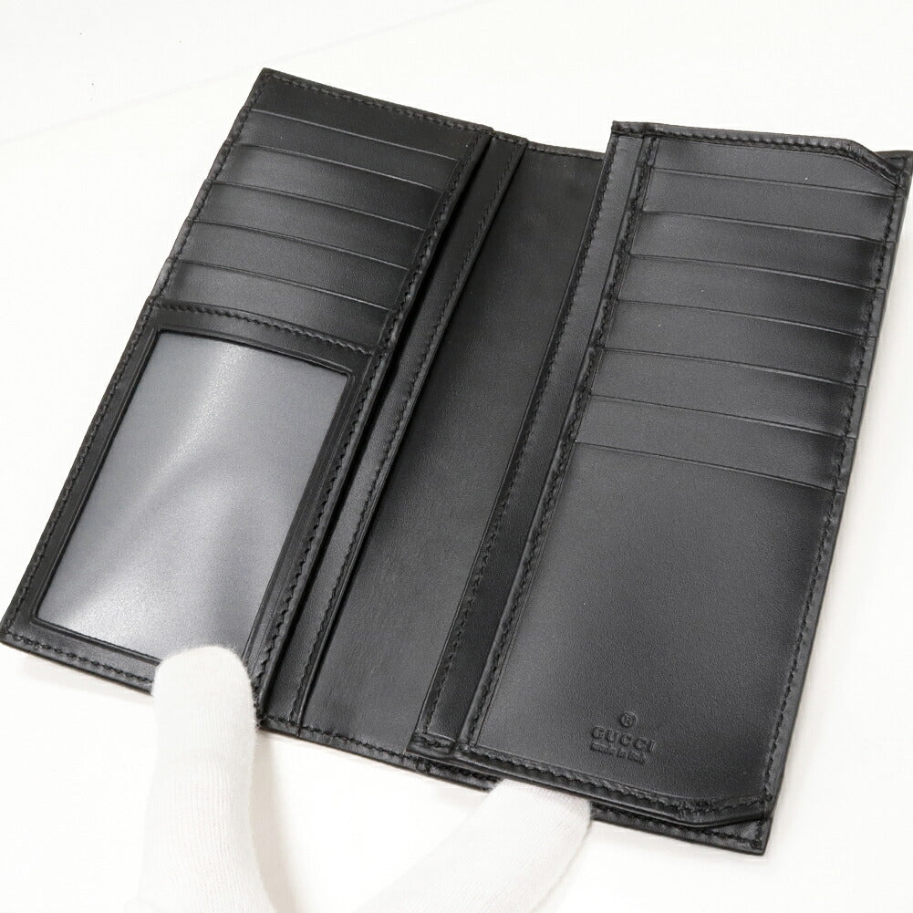 Gucci Black Leather Long Wallet