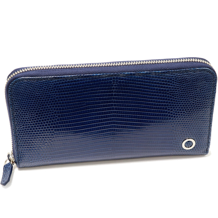 Bvlgari Lizard Skin Zip-Around Wallet 284401