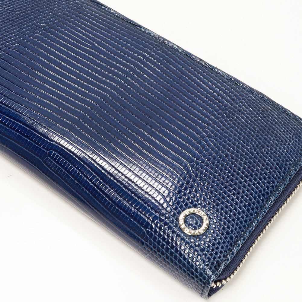 Bvlgari Lizard Skin Zip-Around Wallet 284401