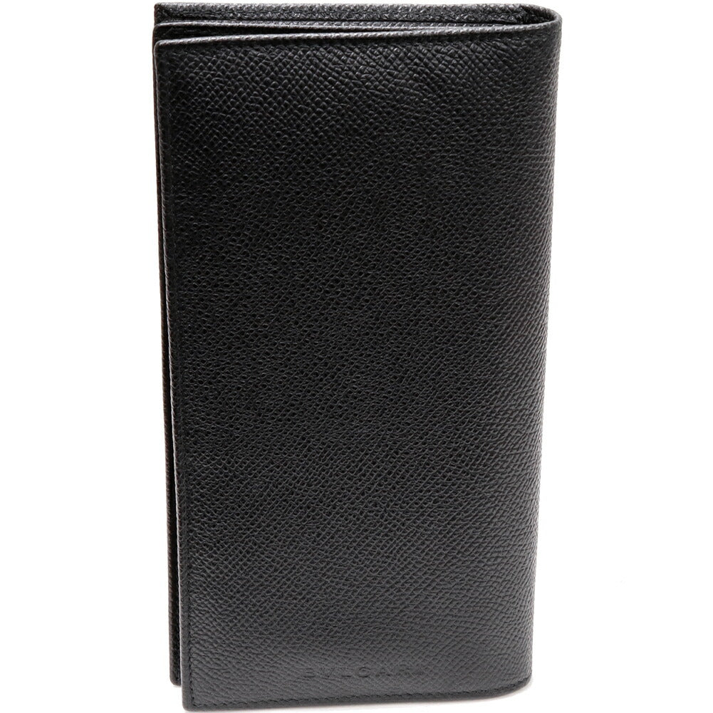 Bvlgari Grain Leather Long Wallet Black